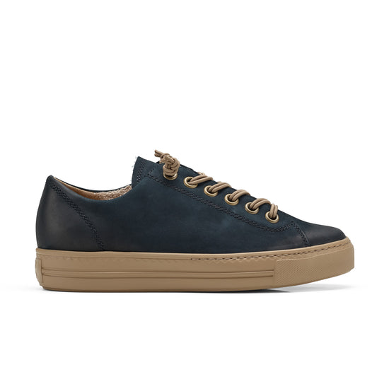 Womens Space Nubuck Sneaker- Paul Green Shoes Hadley Sneaker- Side View view 1