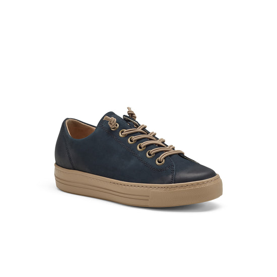 Womens Space Nubuck Sneaker- Paul Green Shoes Hadley Sneaker- 3/4 Angle View view 3