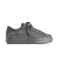 Paul Green Shoes Bixby Sneaker6 Iron Soft Suede Metallic