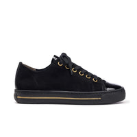 Paul Green Shoes Sophie Sneaker5.5 black suede patent combo