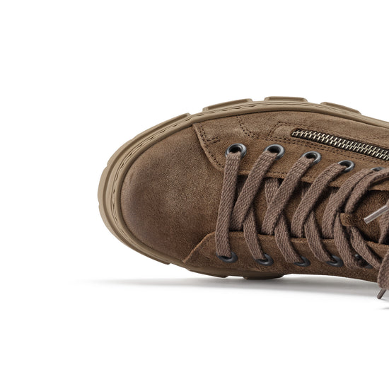 Womens Earth Suede Boot- Paul Green Shoes Novi Boot- Closeup Toebox View view 2