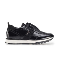 Paul Green Shoes Carrie Sneaker6 Black Crinkled Patent Combo