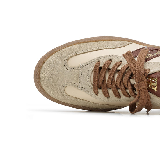 Womens Biscuit Suede Time Sneaker- Paul Green Shoes Dalton Sneaker- Closeup Toebox View view 2