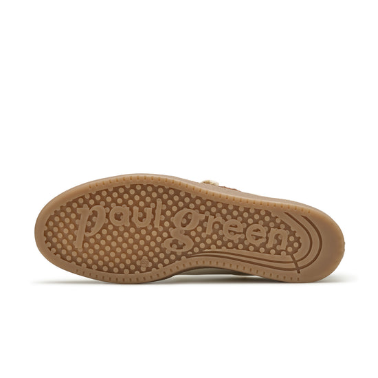 Womens Bicuit Cream Combo - Paul Green Shoes Dalton Sneaker - Bottom of Sole View view 4