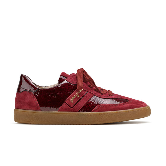 Womens Wine Combo - Paul Green Shoes Dalton Sneaker - Side View view 1