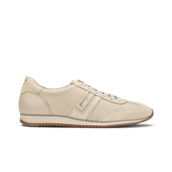 Womens Ivory Biscuit Sneaker- Paul Green Shoes Bellevue Sneaker- Side View view 1