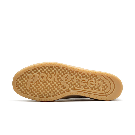 Womens Grain Cognac Combo Sneaker- Paul Green Shoes Adonis Sneaker- Bottom Sole View view 4