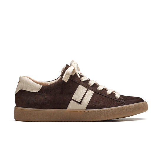 Womens Mocca Biscuit Combo Sneaker- Paul Green Shoes Adonis Sneaker- Side View view 1