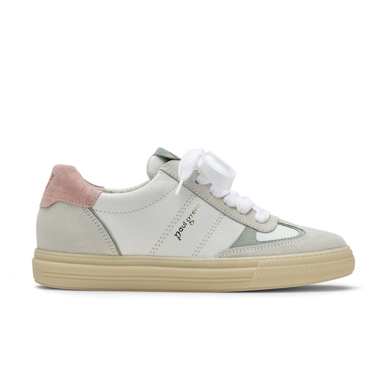 Womens Milk White Combo Sneaker- Paul Green Shoes Carrie Sport Sneaker- Side View view 1