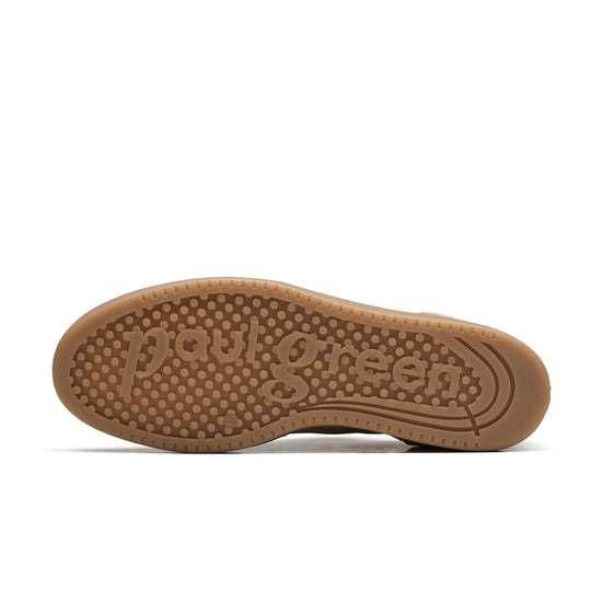 Womens Grain Almond Combo Sneaker- Paul Green Shoes Eugenia Sneaker- Bottom Sole View view 4