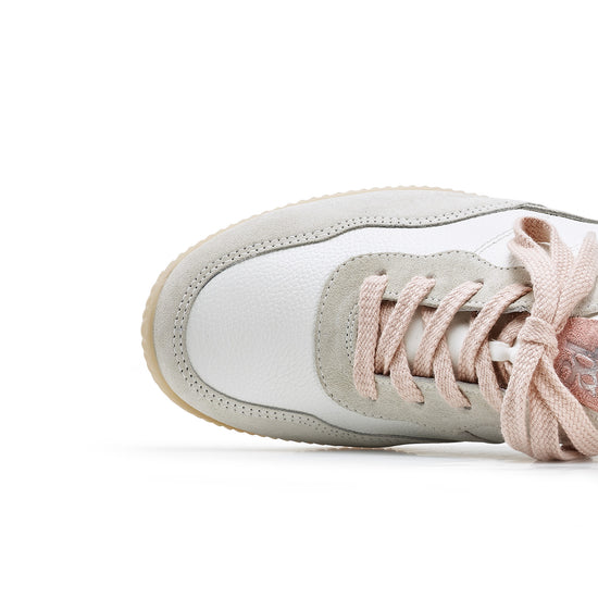 Womens Milk White Combo Sneaker- Paul Green Shoes Chantel Sneaker- Closeup Toebox View view 2