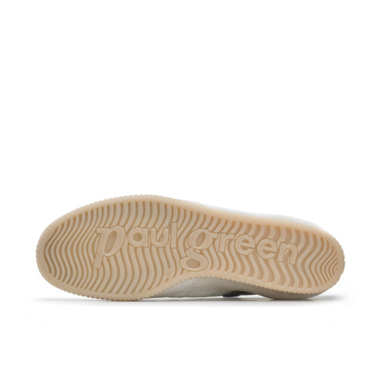 Womens Milk White Combo Sneaker- Paul Green Shoes Chantel Sneaker- Bottom Sole View view 4