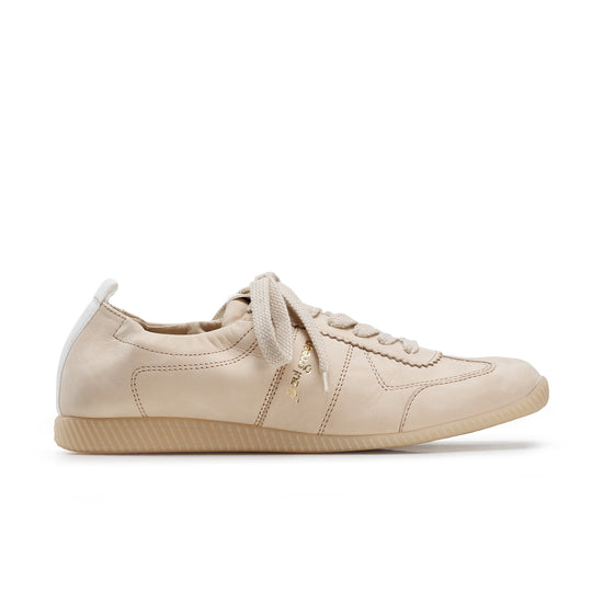 Womens Mask Cream Combo Sneaker- Paul Green Shoes Dalene Sneaker- Side View view 1