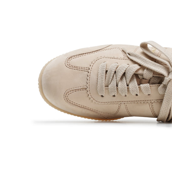 Womens Mask Cream Combo Sneaker- Paul Green Shoes Dalene Sneaker- Closeup Toebox View view 2