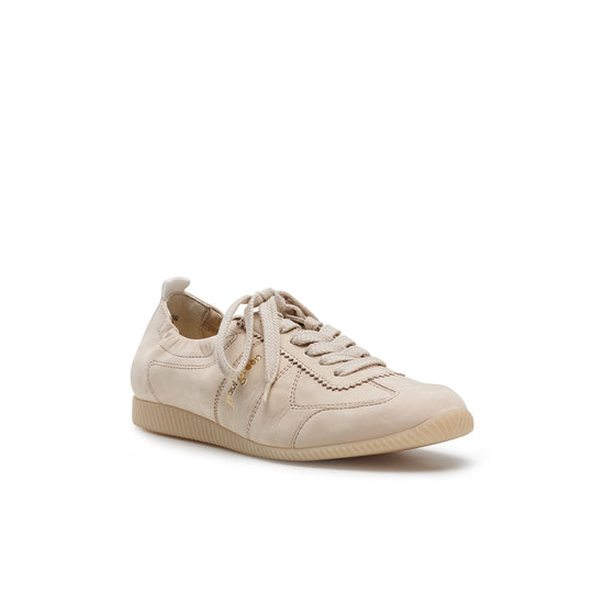 Womens Mask Cream Combo Sneaker- Paul Green Shoes Dalene Sneaker- 3/4 View view 3