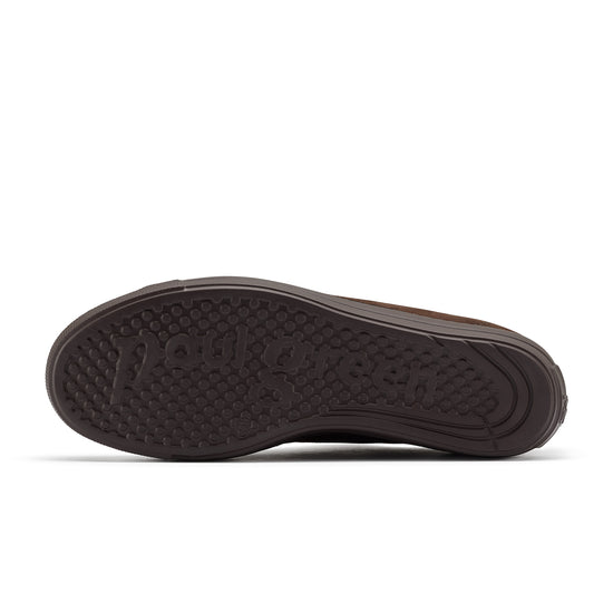 Womens Choco Suede Sneaker- Paul Green Shoes Dante Sneaker- Bottom Sole View view 4
