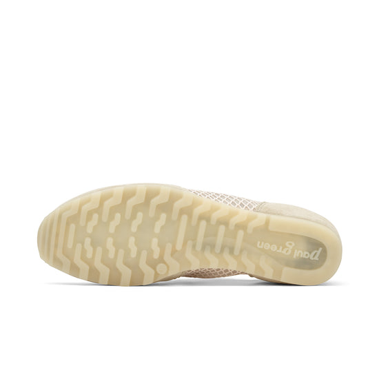 Womens Biscuit Cream Mesh Combo Sneaker- Paul Green Shoes Dario Sneaker- Bottom Sole View view 4