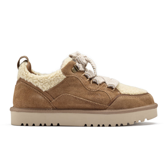 Womens Antelope Suede Sneaker- Paul Green Shoes Faro Sneaker- Side View view 1