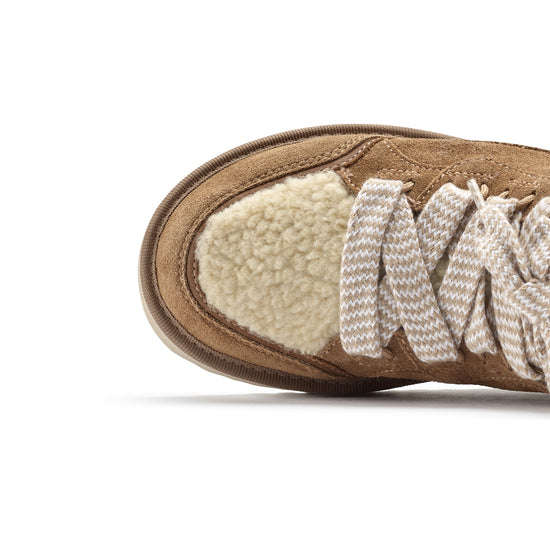 Womens Antelope Suede Sneaker- Paul Green Shoes Faro Sneaker- Closeup Toebox View view 2