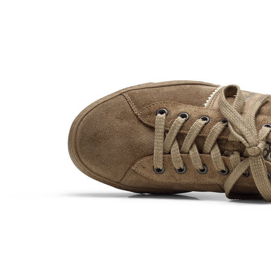 Womens Antelope Earth Combo Sneaker- Paul Green Freddy Sneaker- Closeup Toe Box View view 2