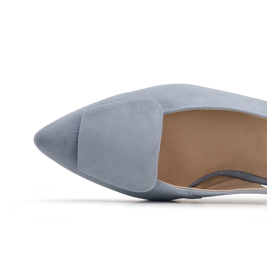 Womens Aqua Suede Sling- Paul Green Shoes Viola Sling- Closeup Toebox View view 2