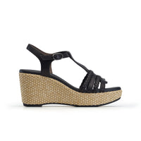 Paul Green Shoes Ava Sandal6 Black Star Leather