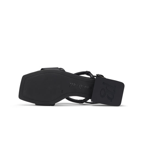 Womens Black Future Nappa Sandal- Paul Green Shoes Dream Sandal- Bottom Sole View view 4