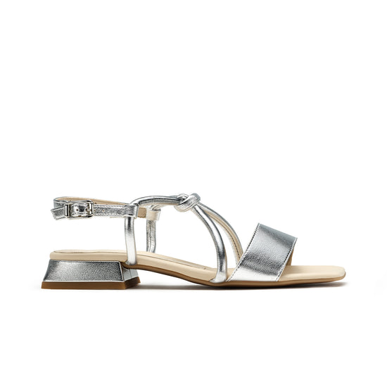 Womens Metallic Leather Sandal- Paul Green Shoes Dream Sandal- Side View view 1