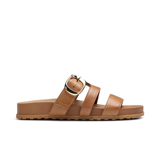 Womens Sahara Soft Leather Sandal- Paul Green Shoes Diego Slide- Side View view 1