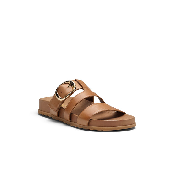 Womens Sahara Soft Leather Sandal- Paul Green Shoes Diego Slide- 3/4 View view 3