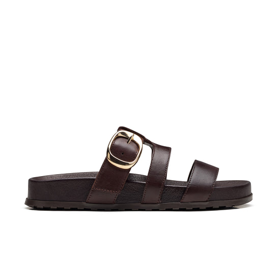 Womens Moro Soft Leather Sandal- Paul Green Shoes Diego Slide- Side View view 1