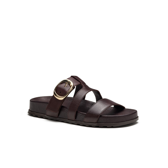 Womens Moro Soft Leather Sandal- Paul Green Shoes Diego Slide- 3/4 View view 3