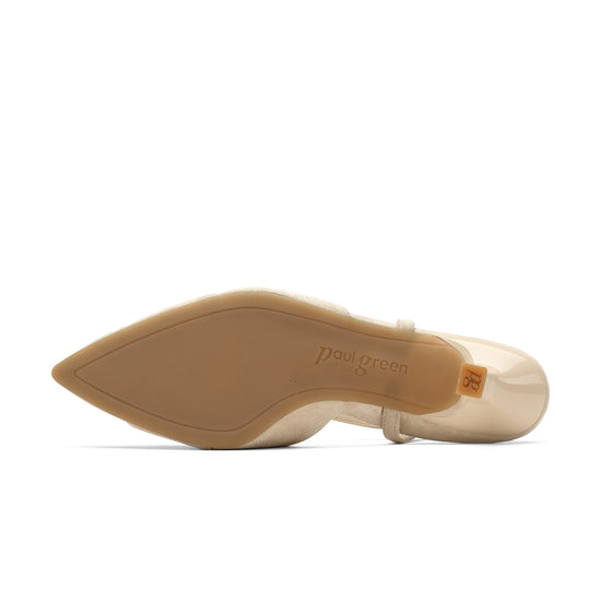 Womens Biscuit Suede Hell- Paul Green Shoes Daria Heel- Bottom Sole View view 4