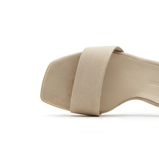 Womens Biscuit Suede Sandal- Paul Green Shoes Destiny Sandal- Closeup Toe Box View view 2