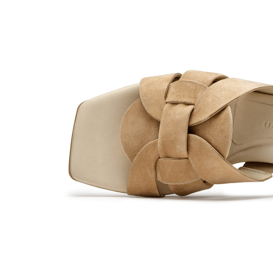 Womens Dakar Suede Slide- Paul Green Shoes Desire Slide- Closeup Toebox View view 2