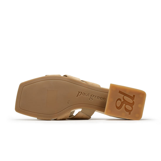 Womens Dakar Suede Slide- Paul Green Shoes Desire Slide- Bottom Sole View view 4