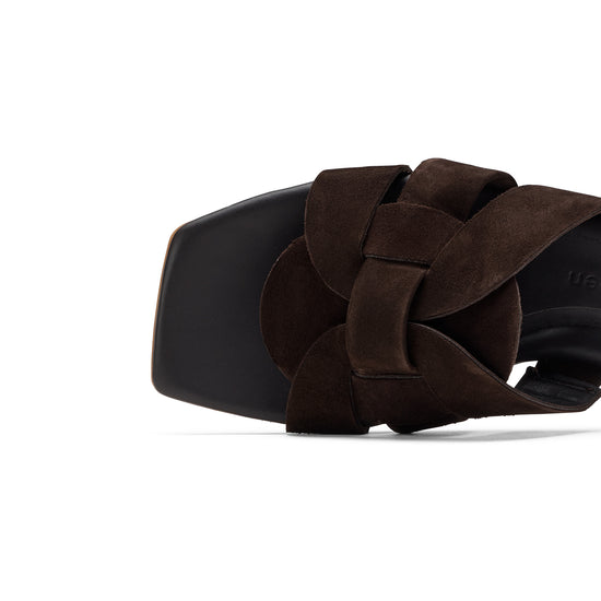 Womens Moro Suede Slide- Paul Green Shoes Desire Slide- Closeup Toebox View view 2