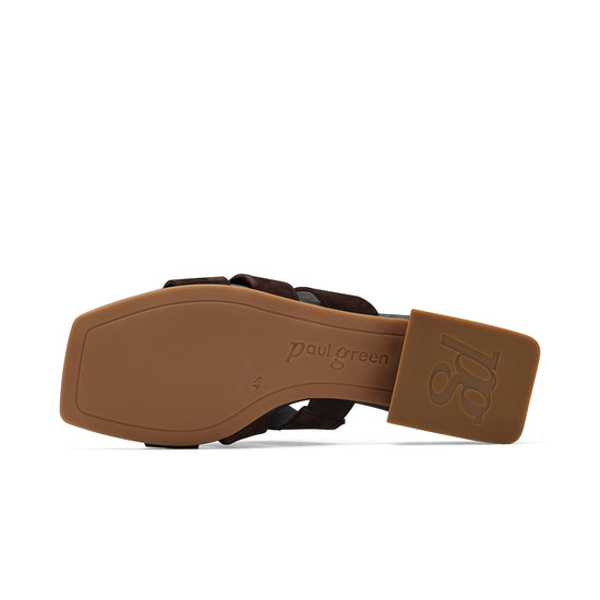 Womens Moro Suede Slide- Paul Green Shoes Desire Slide- Bottom Sole View view 4