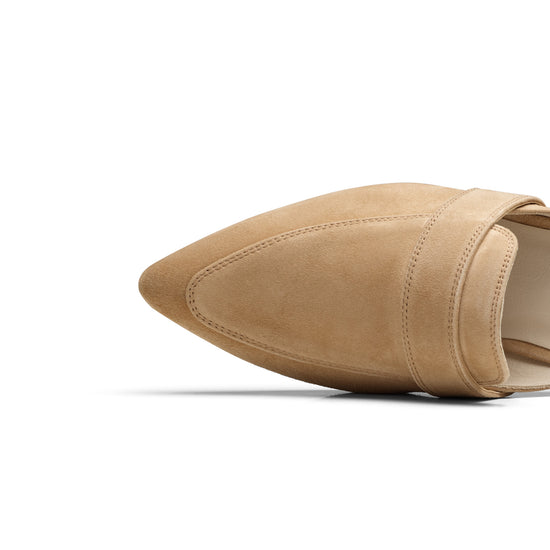 Womens Dakar Suede Slide- Paul Green Shoes Darlene Slide- Closeup Toebox View view 2