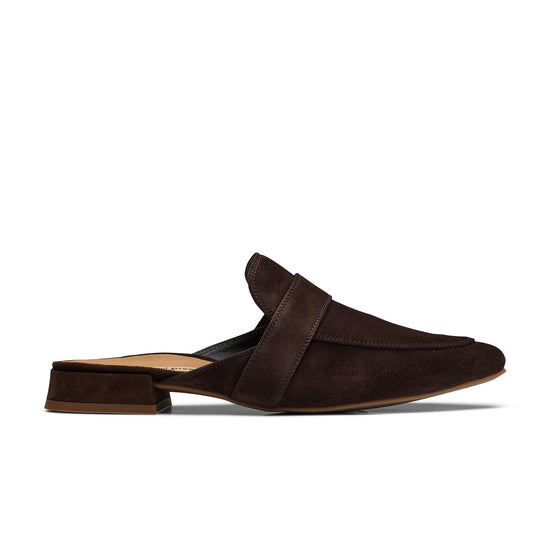 Womens Moro Suede Slide- Paul Green Shoes Darlene Slide- Side View view 1