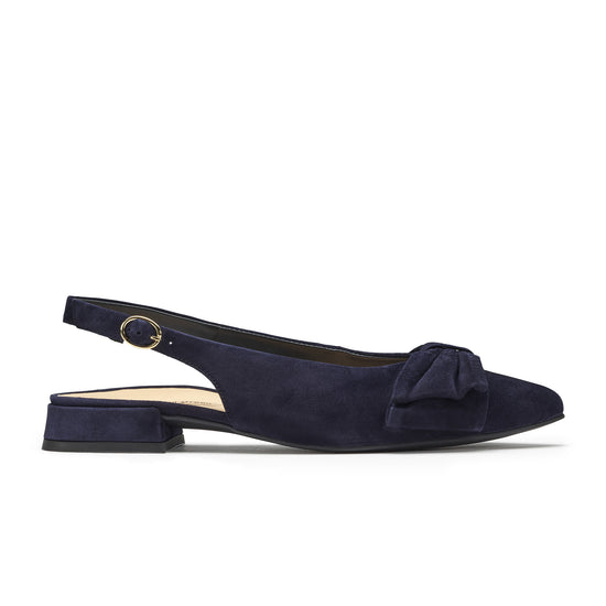 Womens Blue Suede Sandal- Paul Green Shoes Daniela Sandal- Side View view 1