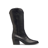 Paul Green Shoes Tucker Boot6 Black Leather