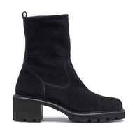 Paul Green Shoes Wanda Boot6 Black Soft Suede