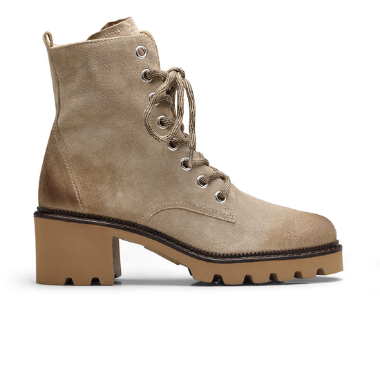 Womens Grain Soft Suede Boot- Paul Green Shoes Ellen Boot- Side View view 1