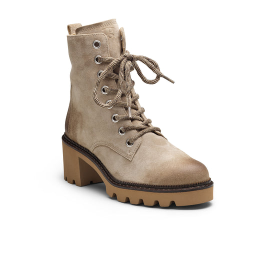 Womens Grain Soft Suede Boot- Paul Green Shoes Ellen Boot- 3/4 View view 3