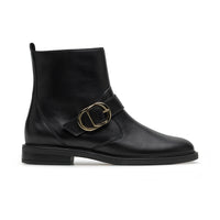 Paul Green Shoes Dakota Boot6 Black Leather