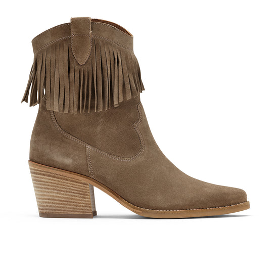Womens Sntelope Soft Suede Boot- Paul Green Shoes Eliza Boot- Side View view 1