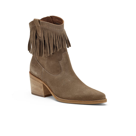 Womens Sntelope Soft Suede Boot- Paul Green Shoes Eliza Boot- 3/4 View view 3
