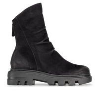 Paul Green Shoes Crosby Boot6 Black Grained Nubuk