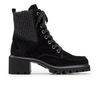 Paul Green Shoes Cassidy Boot6 Black Soft Suede